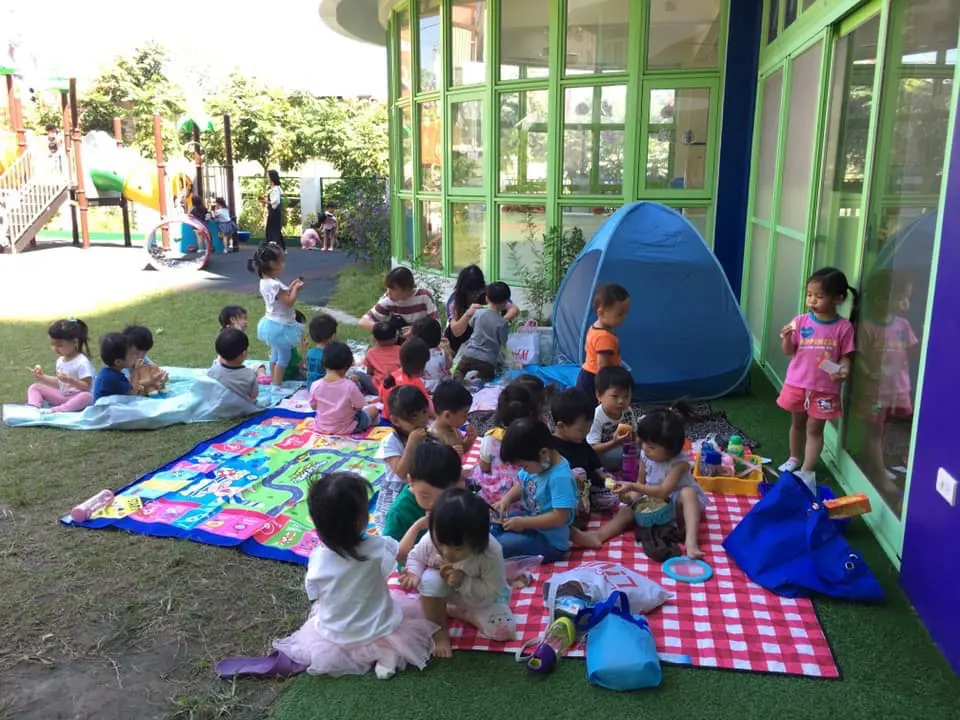 野餐活動 配合主題我的好習慣 跟著老師一起來搭帳篷囉