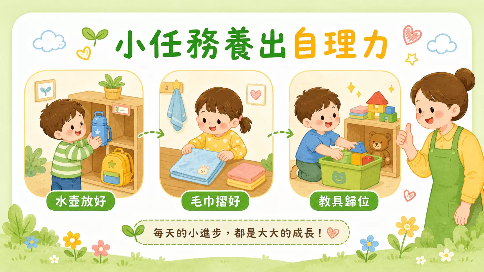 從新竹托兒所到幼兒園的安心銜接:聖奇如何陪伴孩子建立生活秩序與自理能力? 聖奇幼兒園教孩子們如何在小任務中養出自理能力